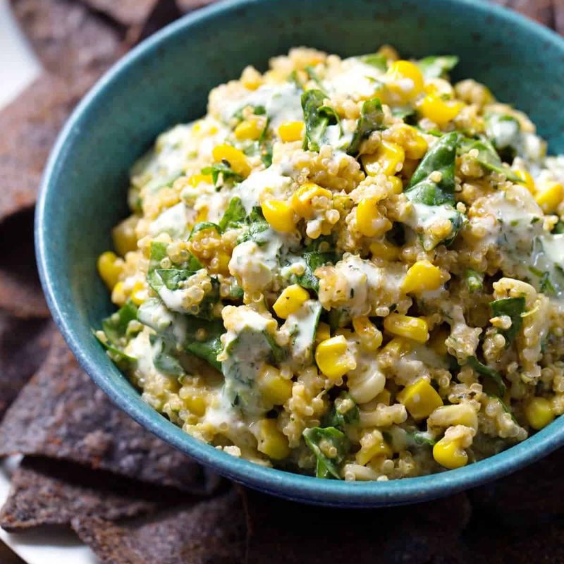 Healthy Jalapeño Quinoa Corn Dip
