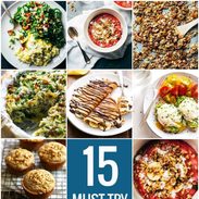 15 Must-Try Healthy Breakfasts - simple fruit bowls, smoothies, muffins, and egg dishes to make the morning awesome!