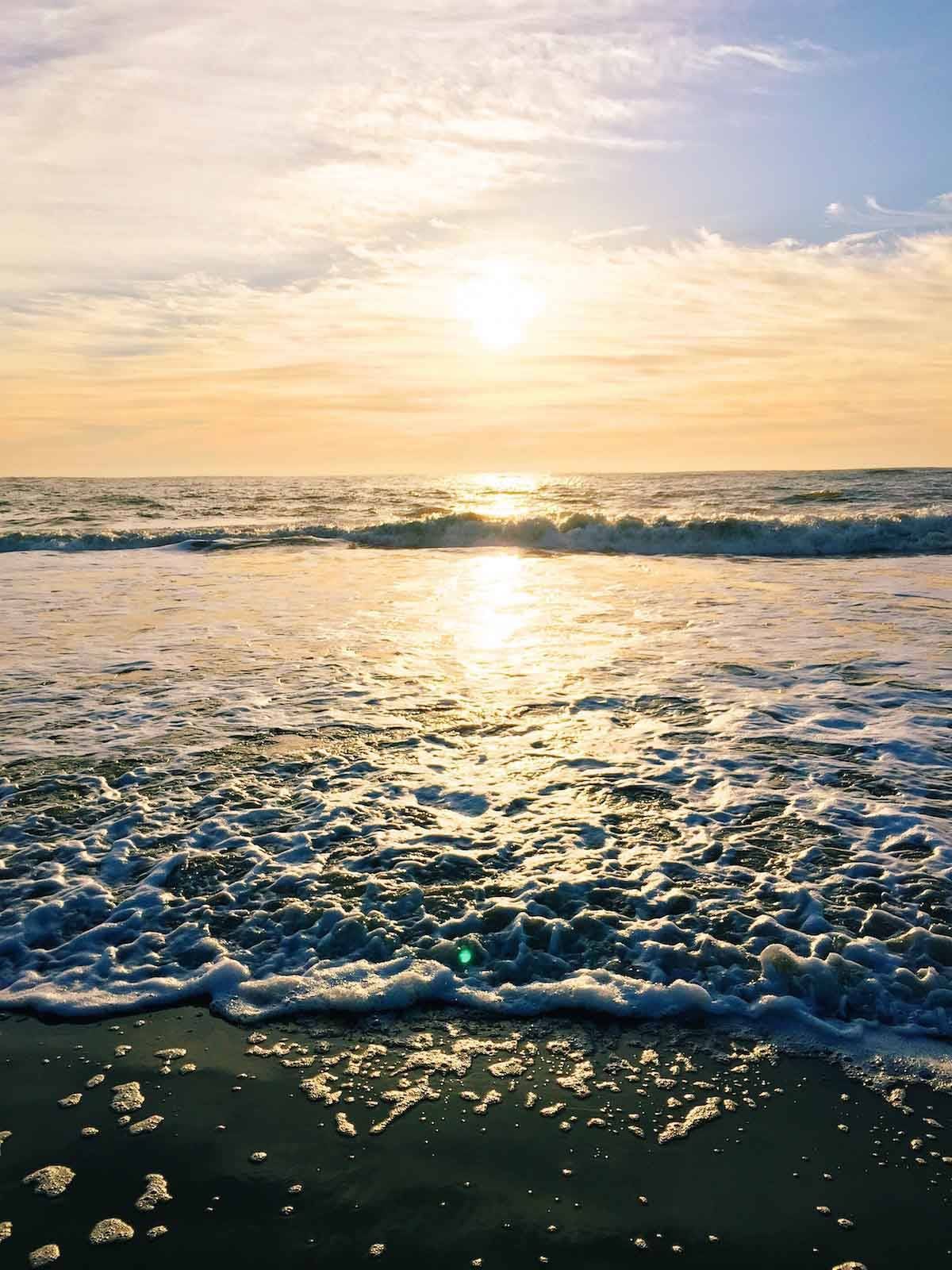 Ocean view during sunset.